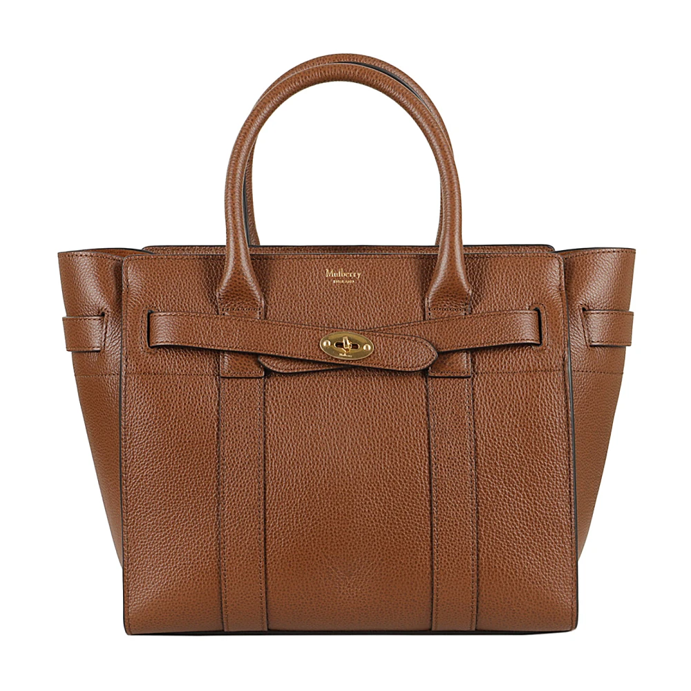 Mulberry Twee-Tone Zipped Bayswater Tas Brown Dames