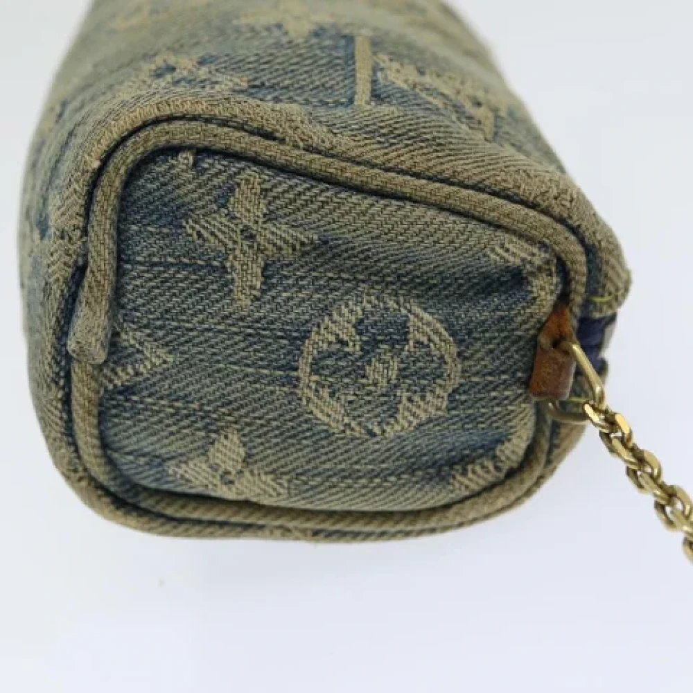 Louis Vuitton Vintage Pre-owned Denim pouches Blue Dames