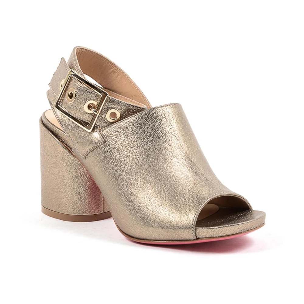 Dee Ocleppo Gouden Slingback Sandaal Italiaans Leer Yellow Dames