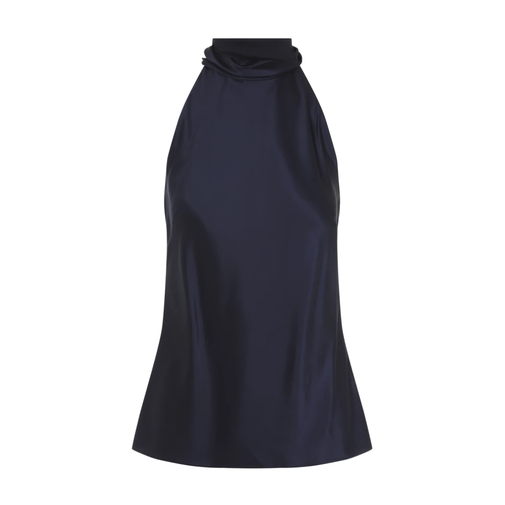 Ralph Lauren Women's Blue Sleeveless Tops, Xs, Chilton Blouse