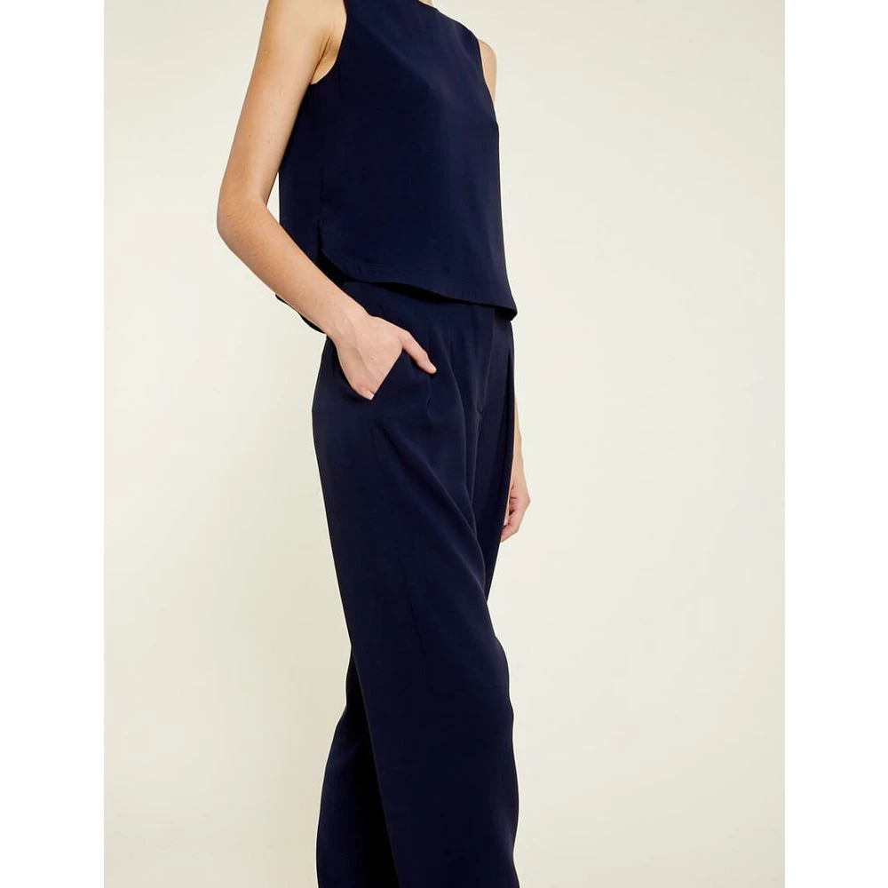 Ines De La Fressange Paris Atalia navy broek Blue Dames
