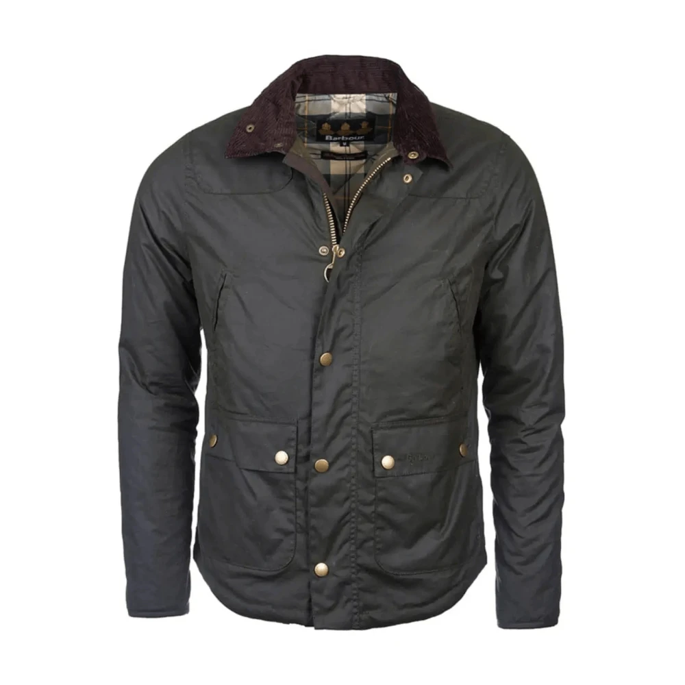 Barbour Reelin Waxed Cotton Jacket Sage Green, Herr