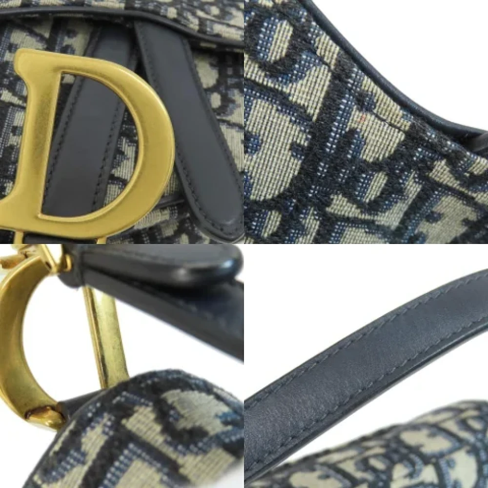 Dior Vintage Pre-owned Canvas shoulder-bags Blue Dames