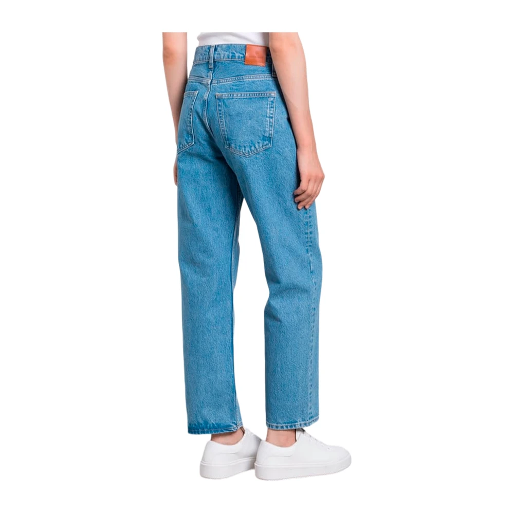 Anine Bing Slim Fit Jeans met Vijf Zakken Blue Dames