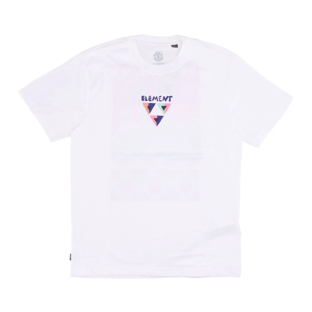 Element Vit Crew Neck Tee med Logo White, Herr