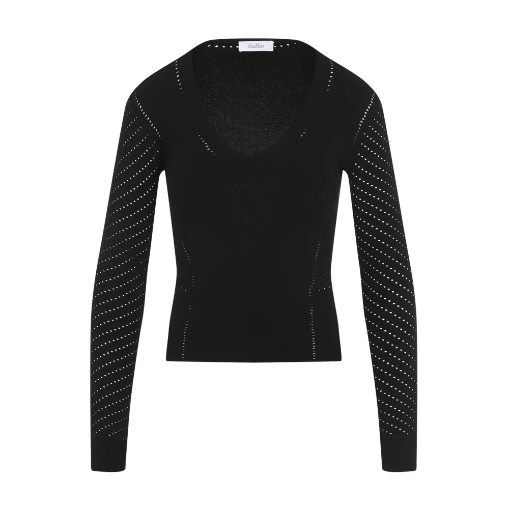 Max Mara Nadar V-Neck Sweater Black Dames