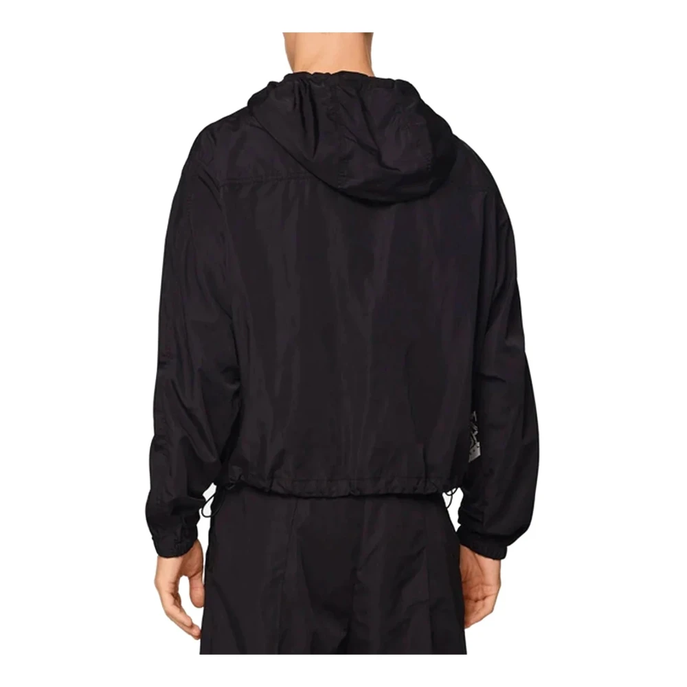 Versace Medusa Bedrukte Windbreaker Jas Black Heren