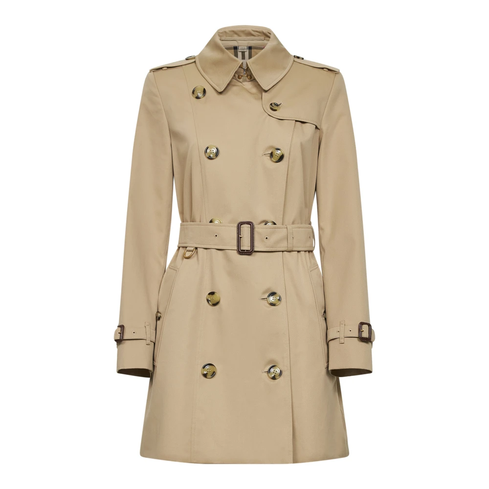 Burberry Women's Yellow Gabardine Trench Coat