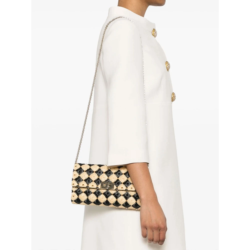 Valentino Garavani Stijlvolle Schoudertas met Unieke Stijl Beige Dames
