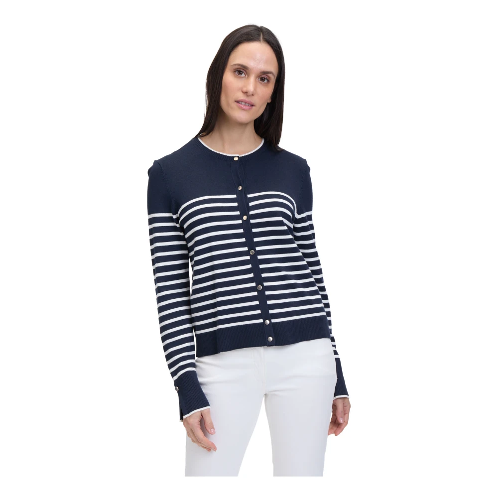 Betty Barclay Gestreepte Basic Vest Blue Dames