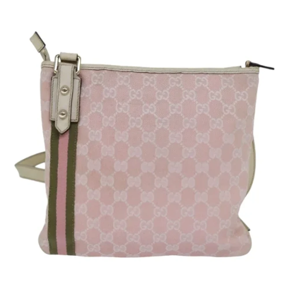 Gucci Vintage Pre-owned Canvas gucci-bags Pink Dames