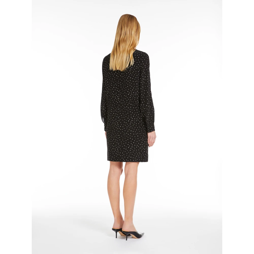 Max Mara Studio Zwarte Jurken voor Vrouwen Visir Black Dames