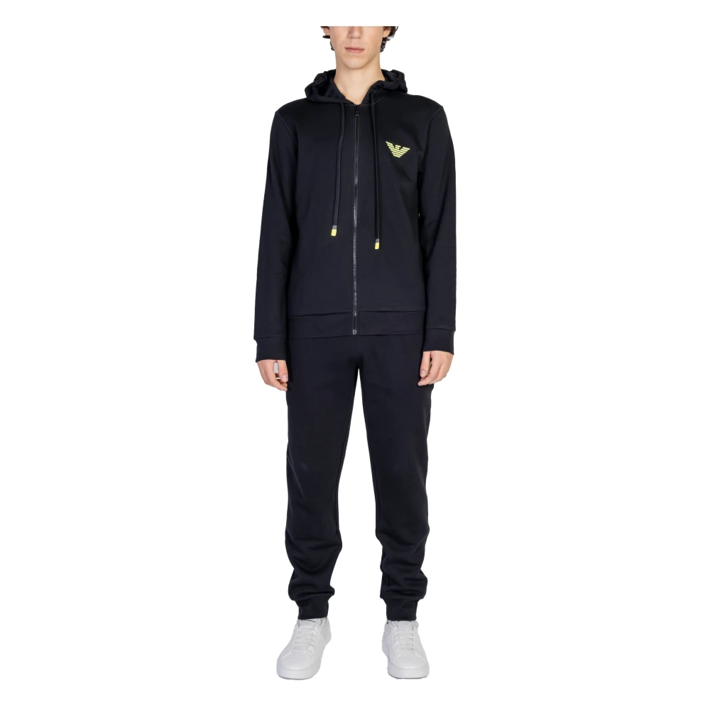 Emporio Armani Heren Sweatshirt Herfst Winter Collectie Black Heren