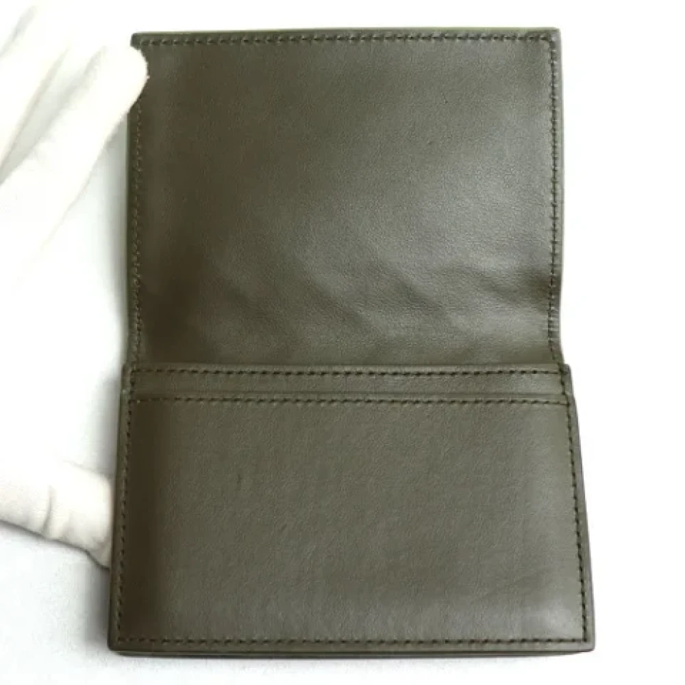Bottega Veneta Vintage Pre-owned Leather wallets Green Heren