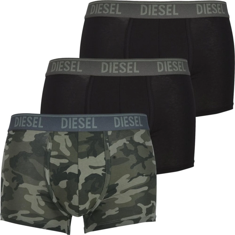 Diesel Boxer Tripack Camouflage en Zwart Multicolor Heren