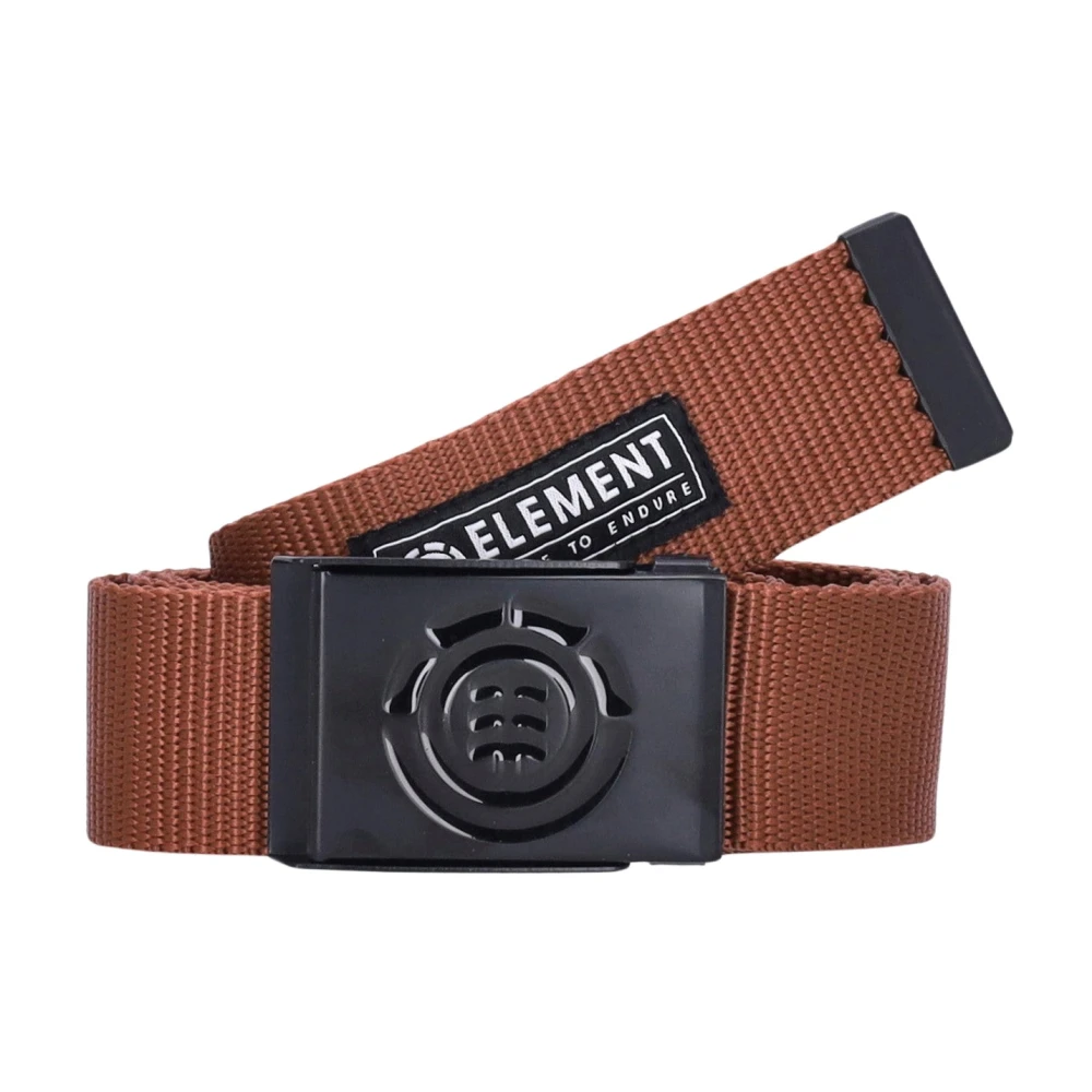 Element Stijlvolle riem met metalen gesp Brown Heren