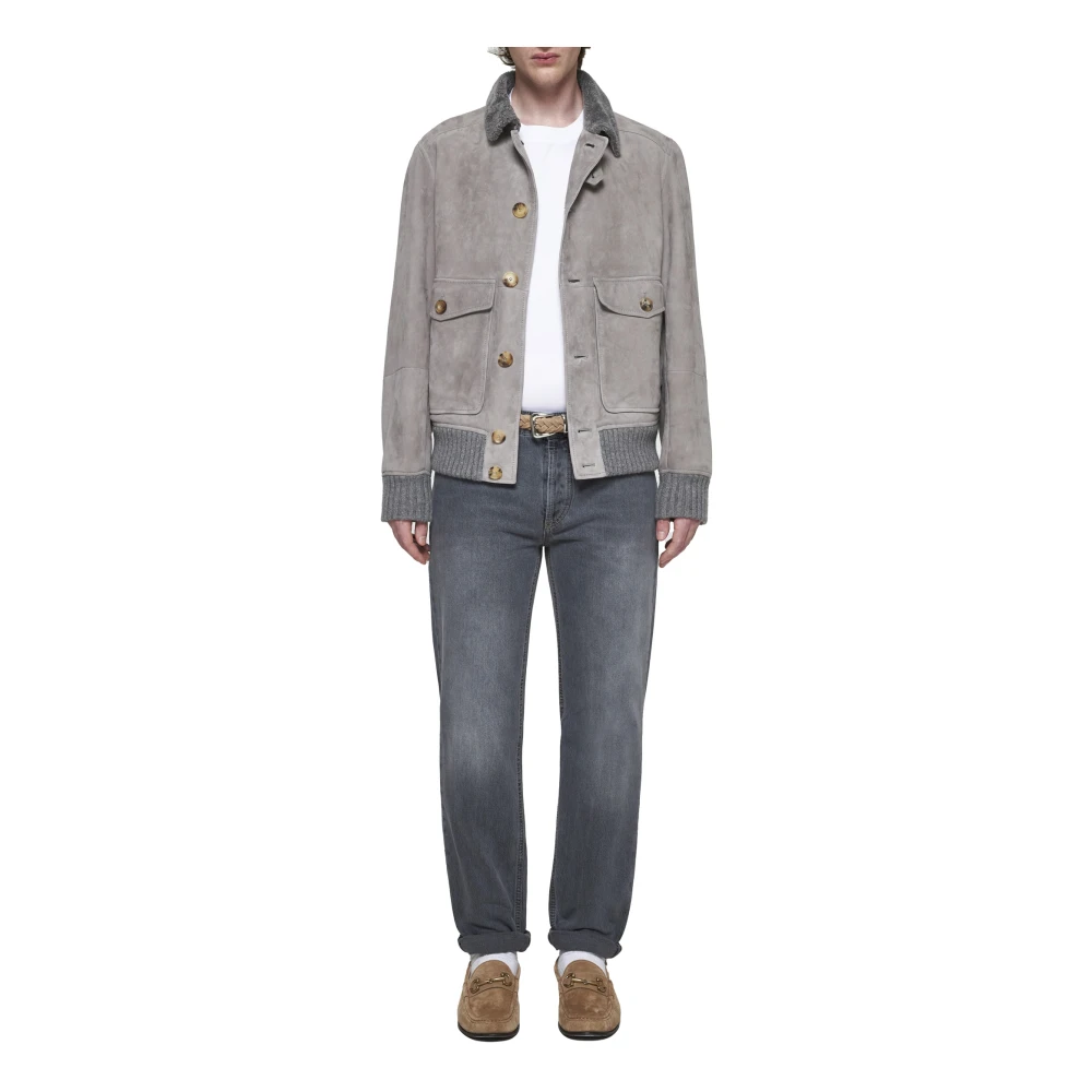 BRUNELLO CUCINELLI Straight Leg Jeans in Middengrijs Gray Heren