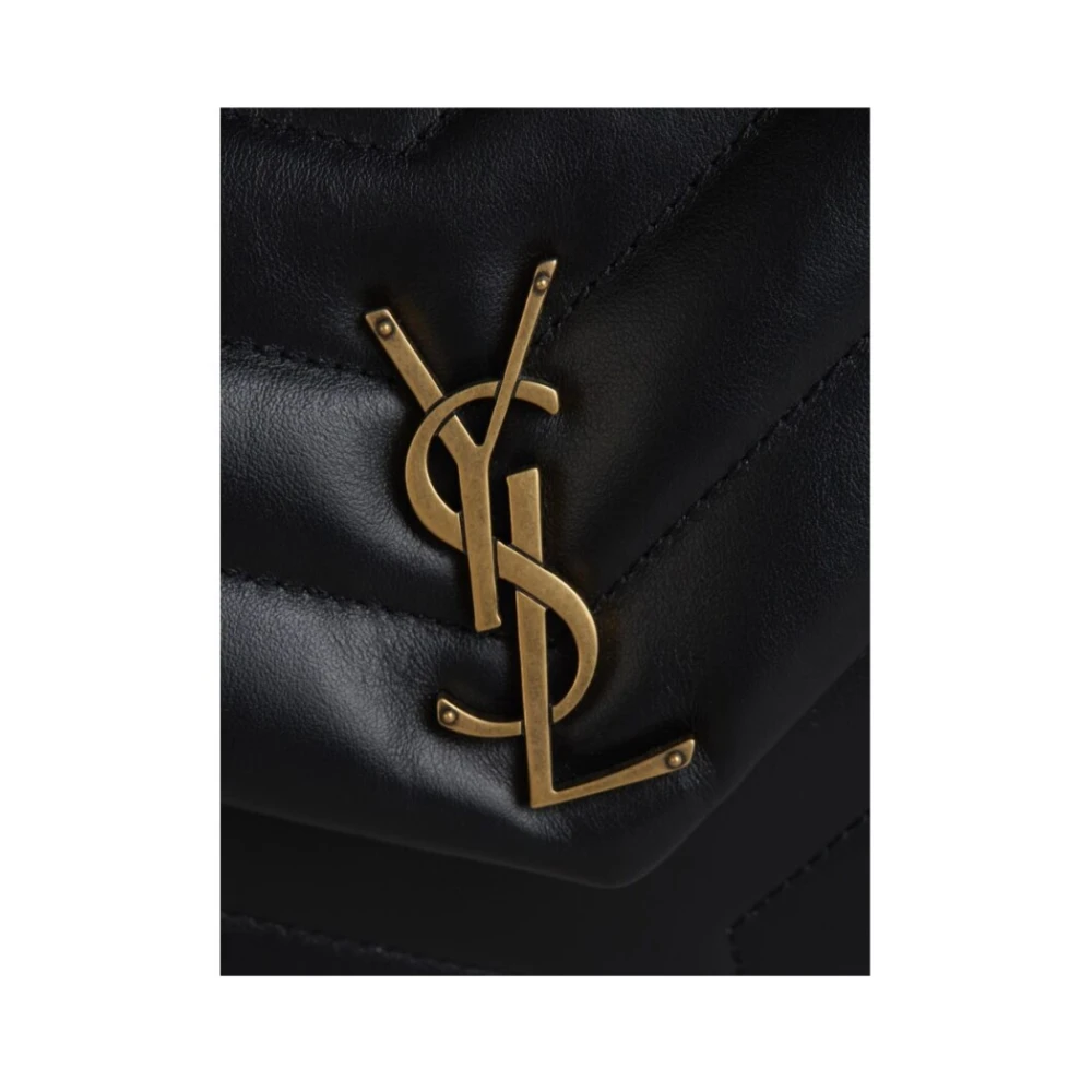 Saint Laurent Kleine Loulou Gewatteerde Schoudertas Black Dames