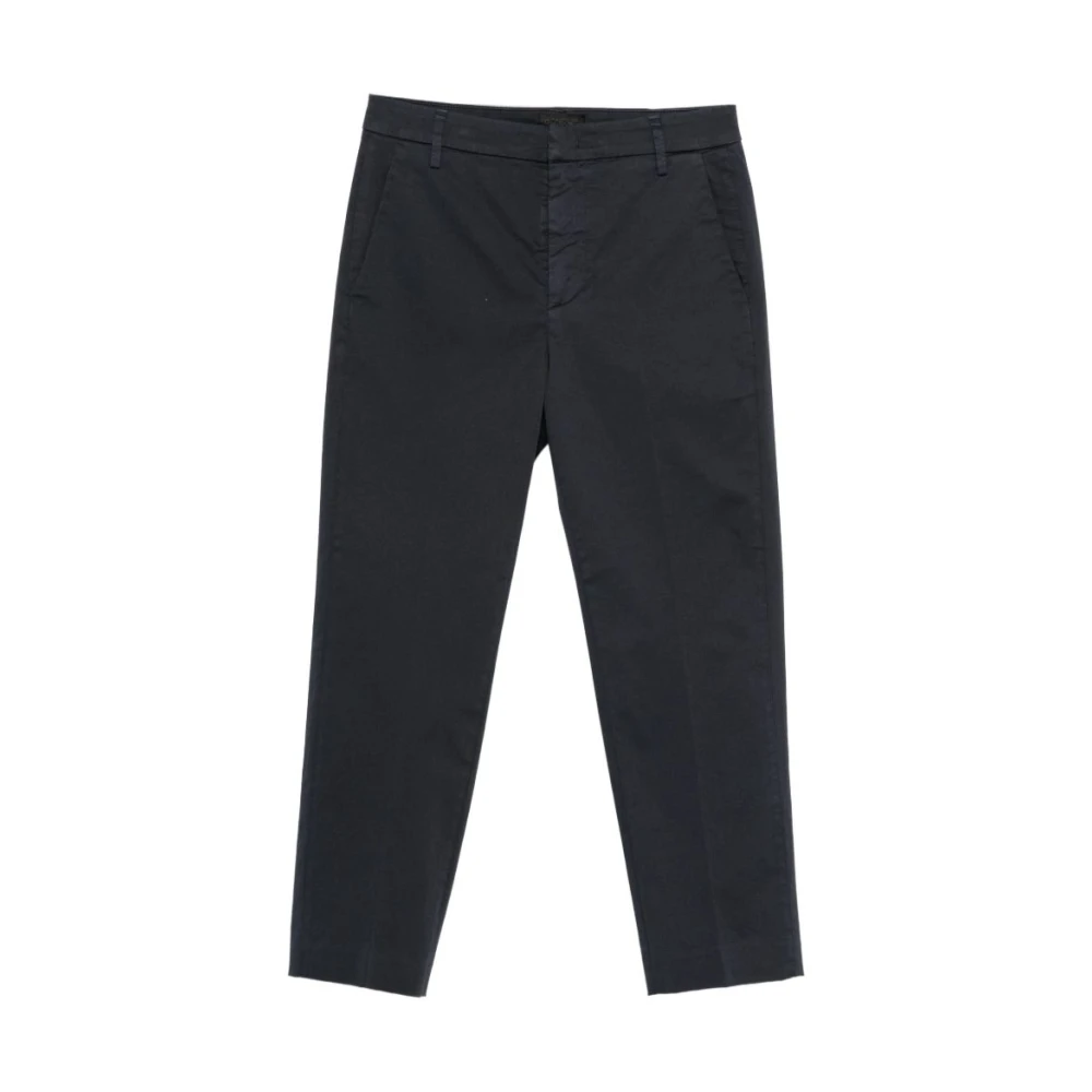 Dondup Women's Blue Cropped Trousers, W28, Trousers