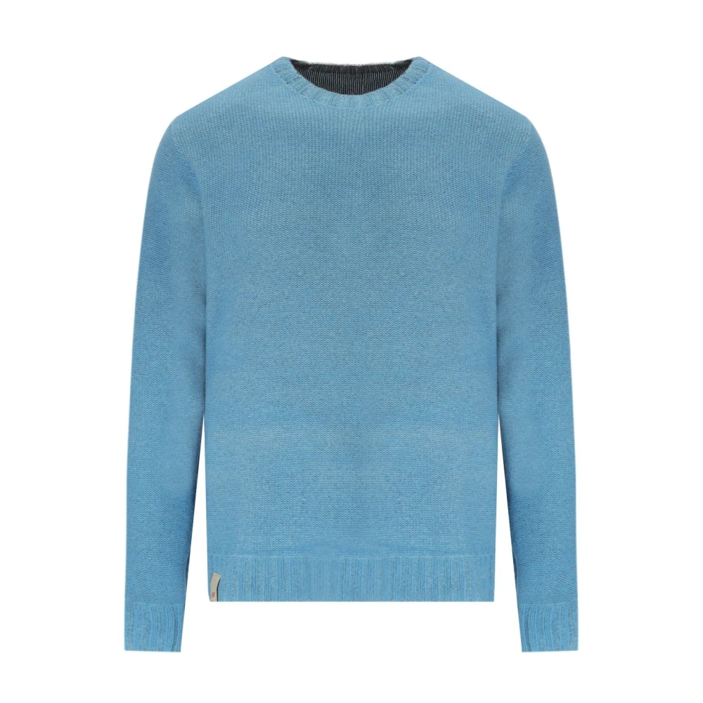 BOB Omkeerbare Crewneck Jumper in Grijs Lichtblauw Blue Heren