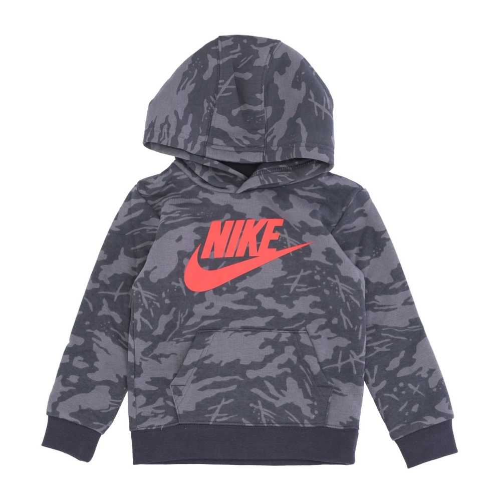 Nike Camo Fleece Hoodie för barn Gray, Pojke