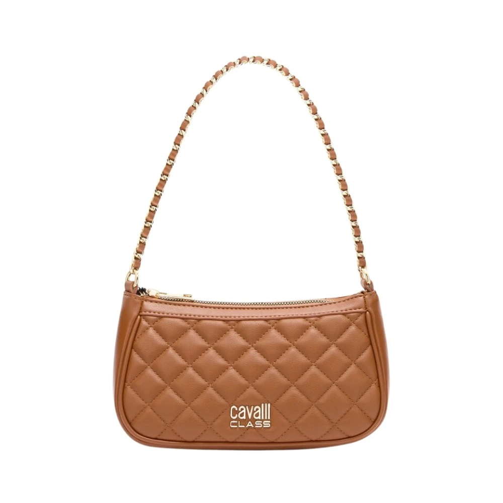 Roberto Cavalli , Shoulder Bags, Female, Brown, One Size, Shoulder Bag With Class Stitching