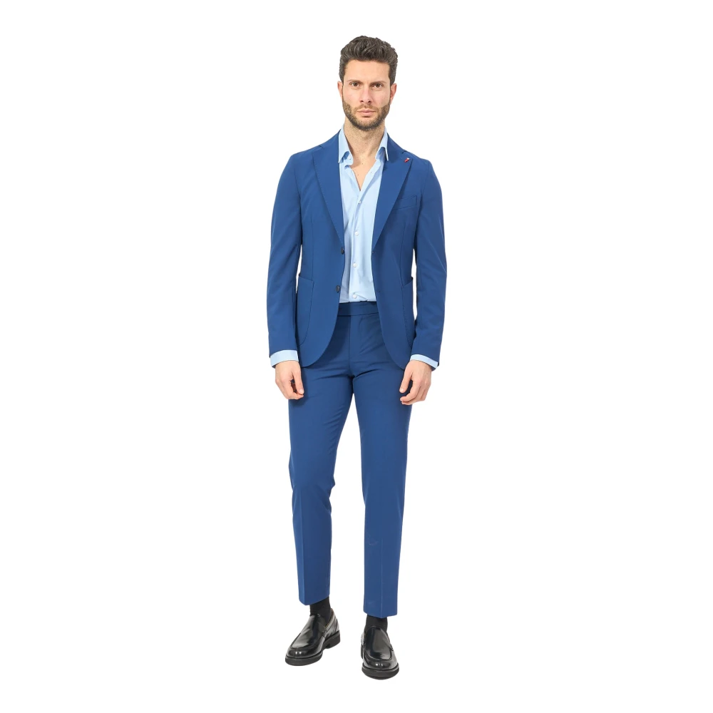 Mulish Blauwe Jurken Slim Fit Tenerife Blue Heren