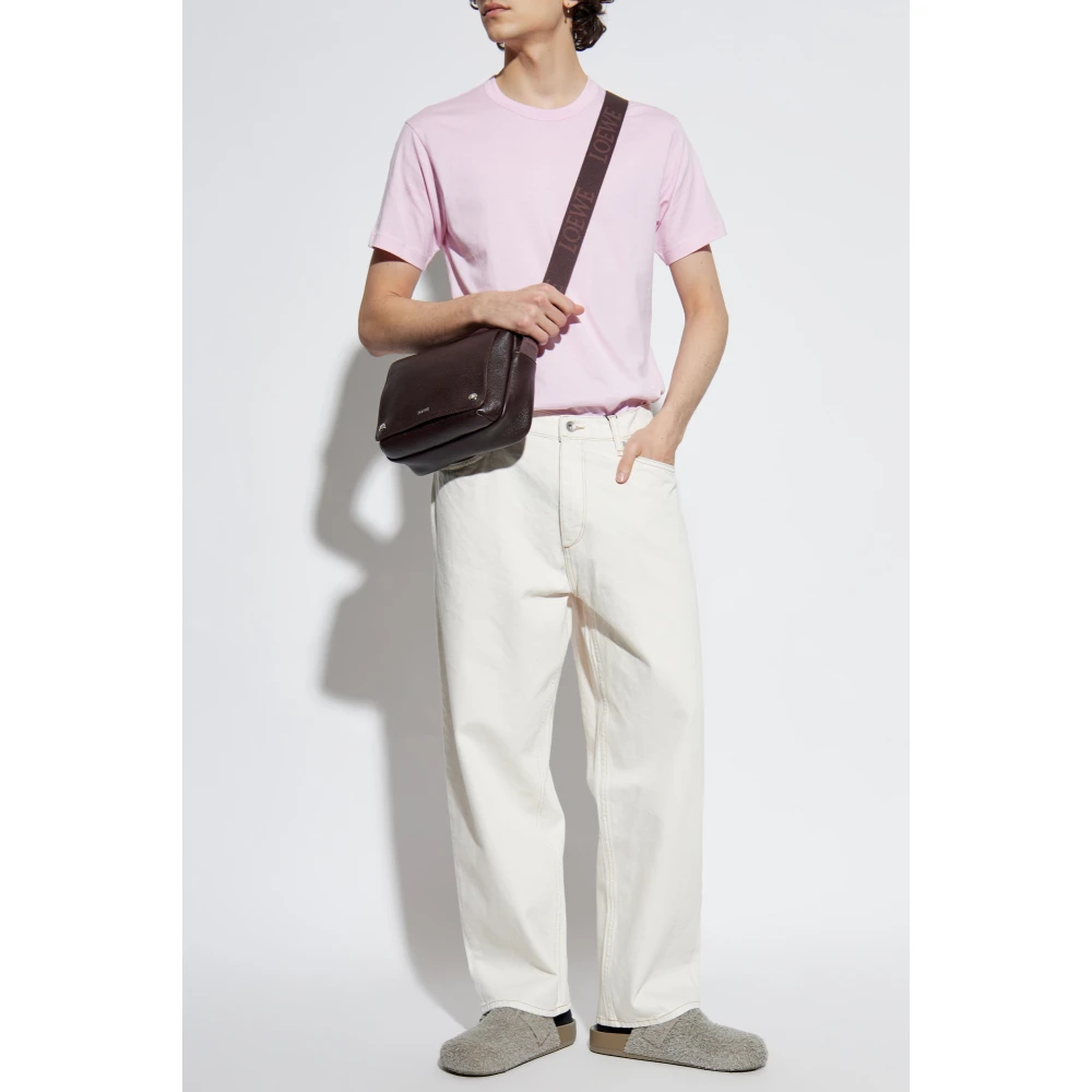 Comme des Garçons T-shirt met bedrukt logo Pink Heren