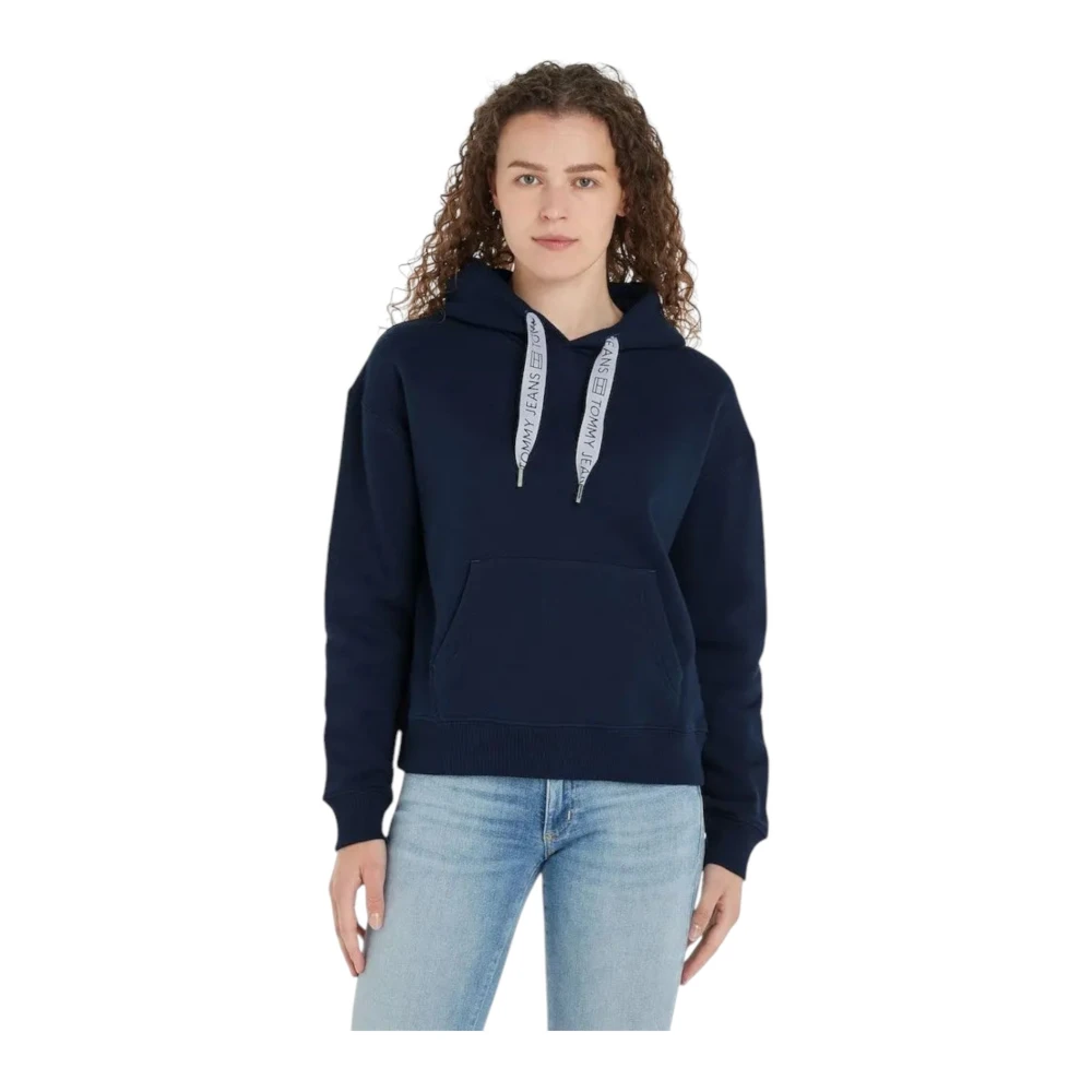 Tommy Jeans Hoodie Sweatshirt Blue Dames