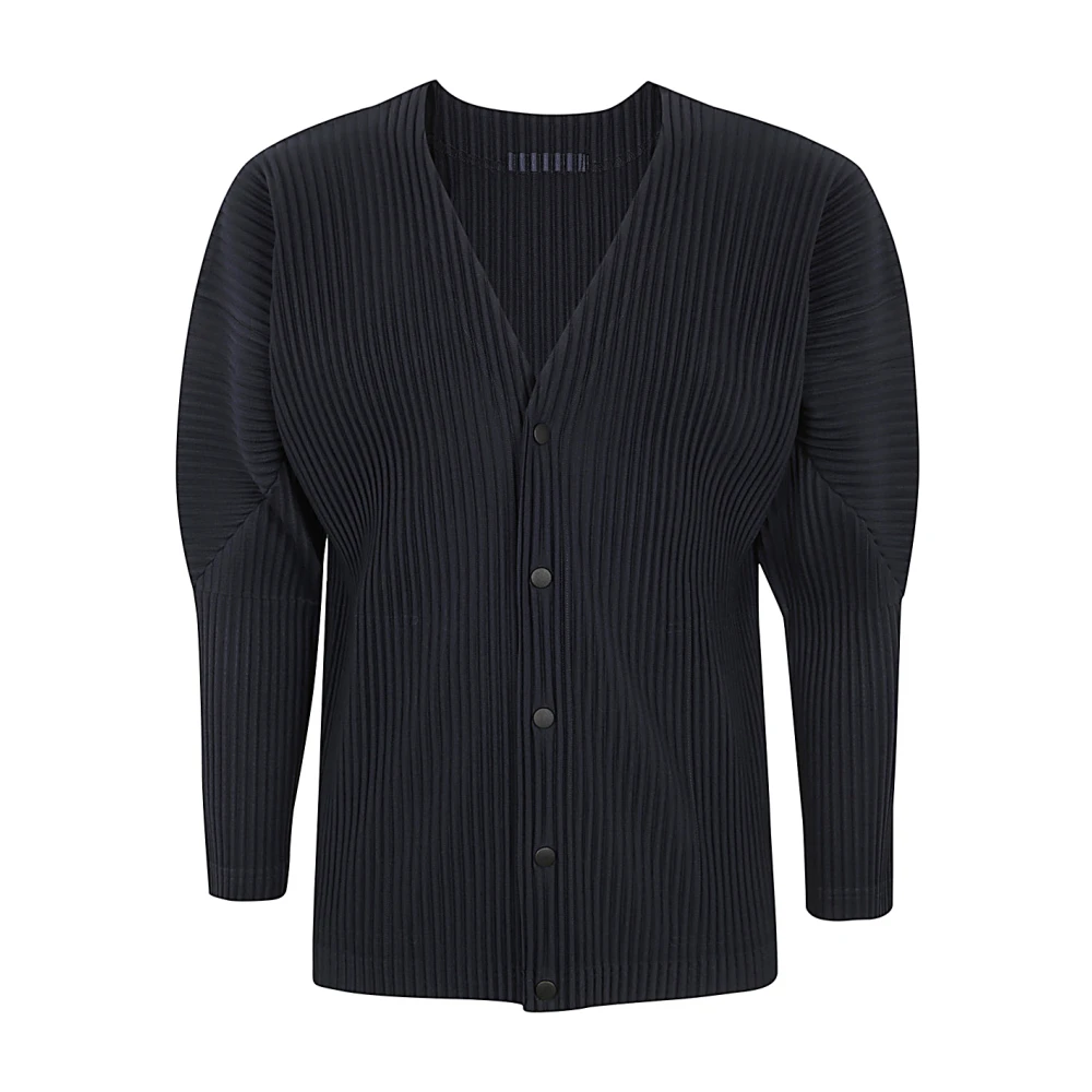 Issey Miyake Navy Basics Cardigan Blue Heren