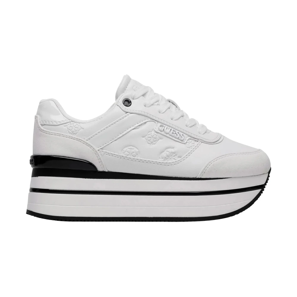 Guess Donna Bianco Scarpe Da Basket In Pelle Da Hansin/Active - Immagine 3