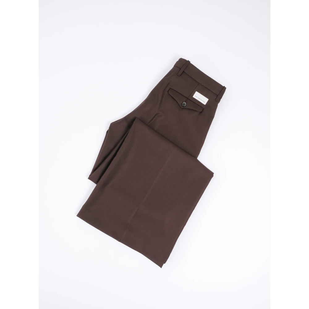 Nine In The Morning Wijde Chino Broek met Zakken Brown Dames