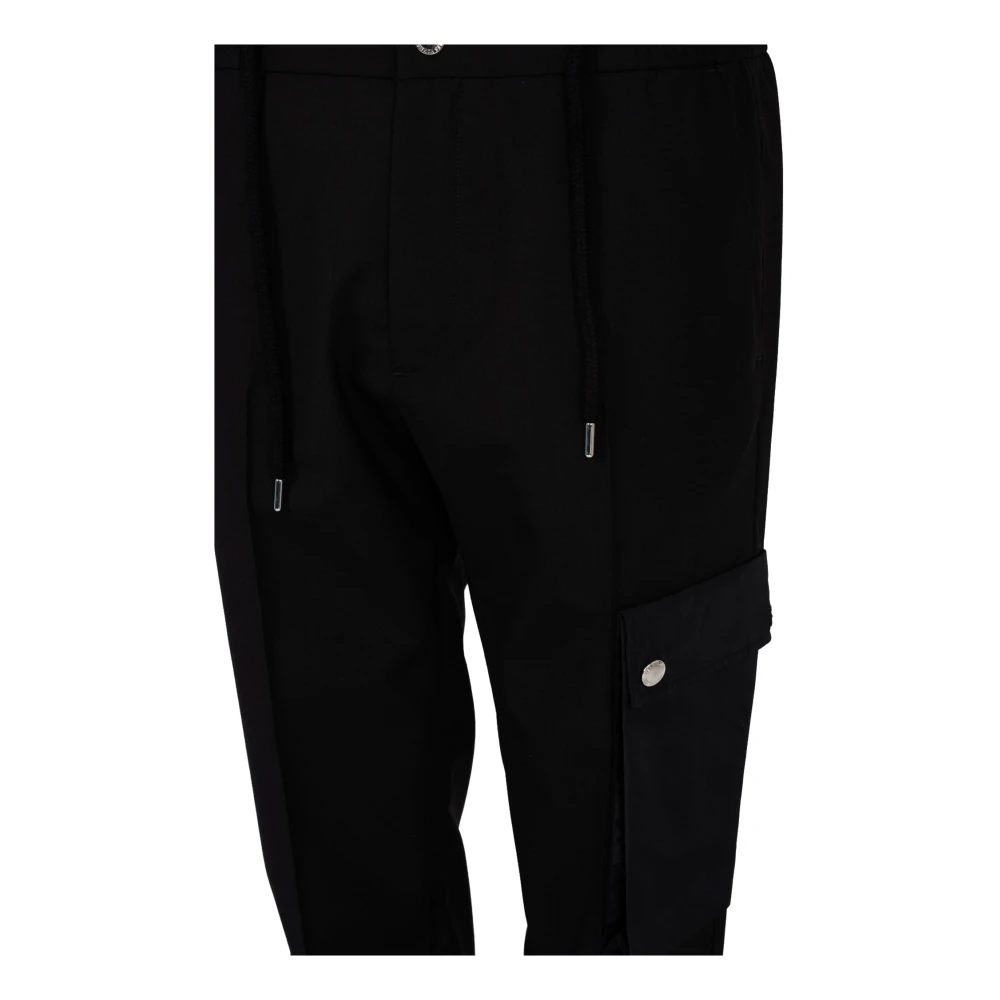 Les Hommes Slim Fit Broek Black Heren
