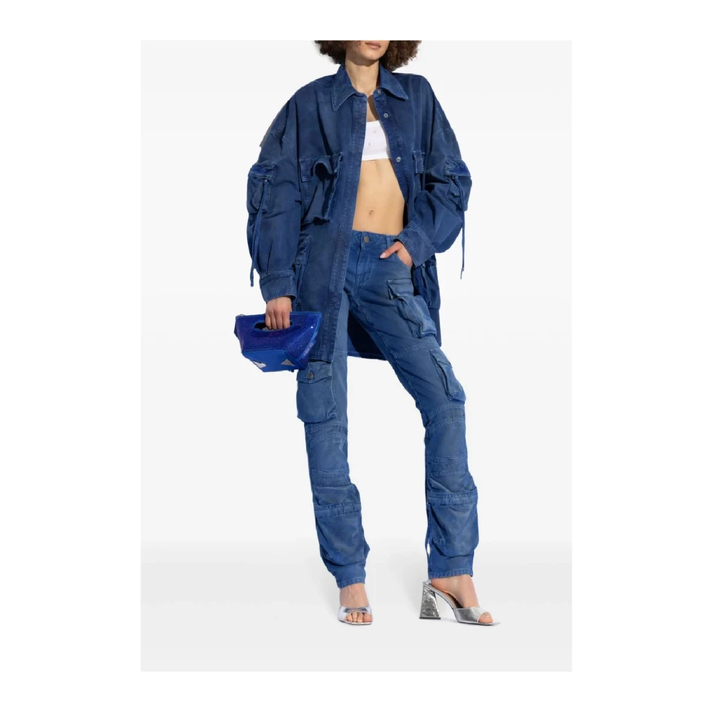 The Attico Chique Zwarte Top Verhoog Stijl White Dames