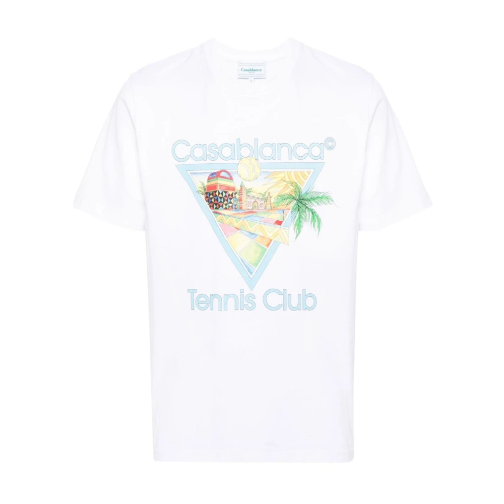 Casablanca T-shirts and Polos White Multicolor Heren