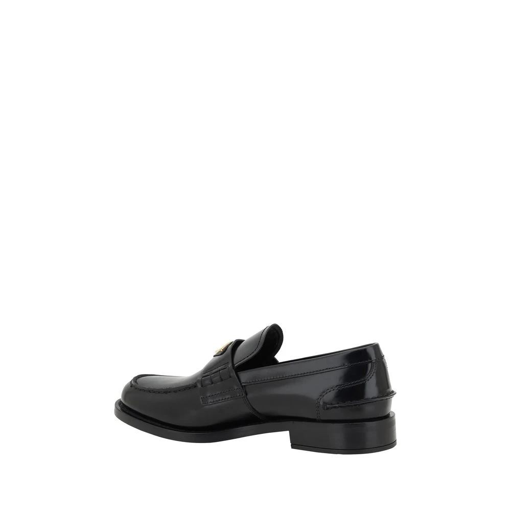 Prada Elegante leren loafers met iconische details Black Dames