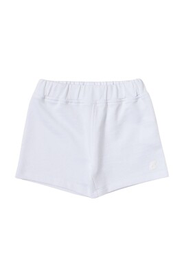 white-kids-elastic-waistband-shorts