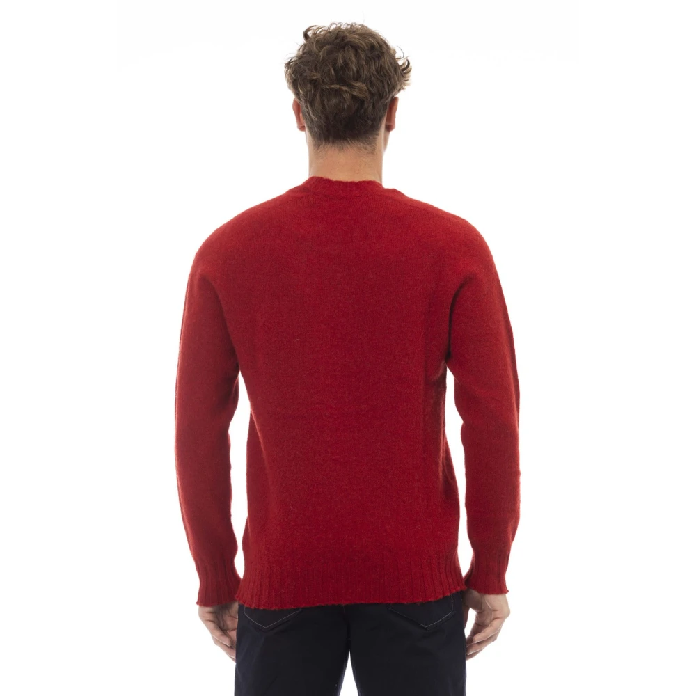Alpha Studio Ronde Hals Lange Mouw Trui Red Heren