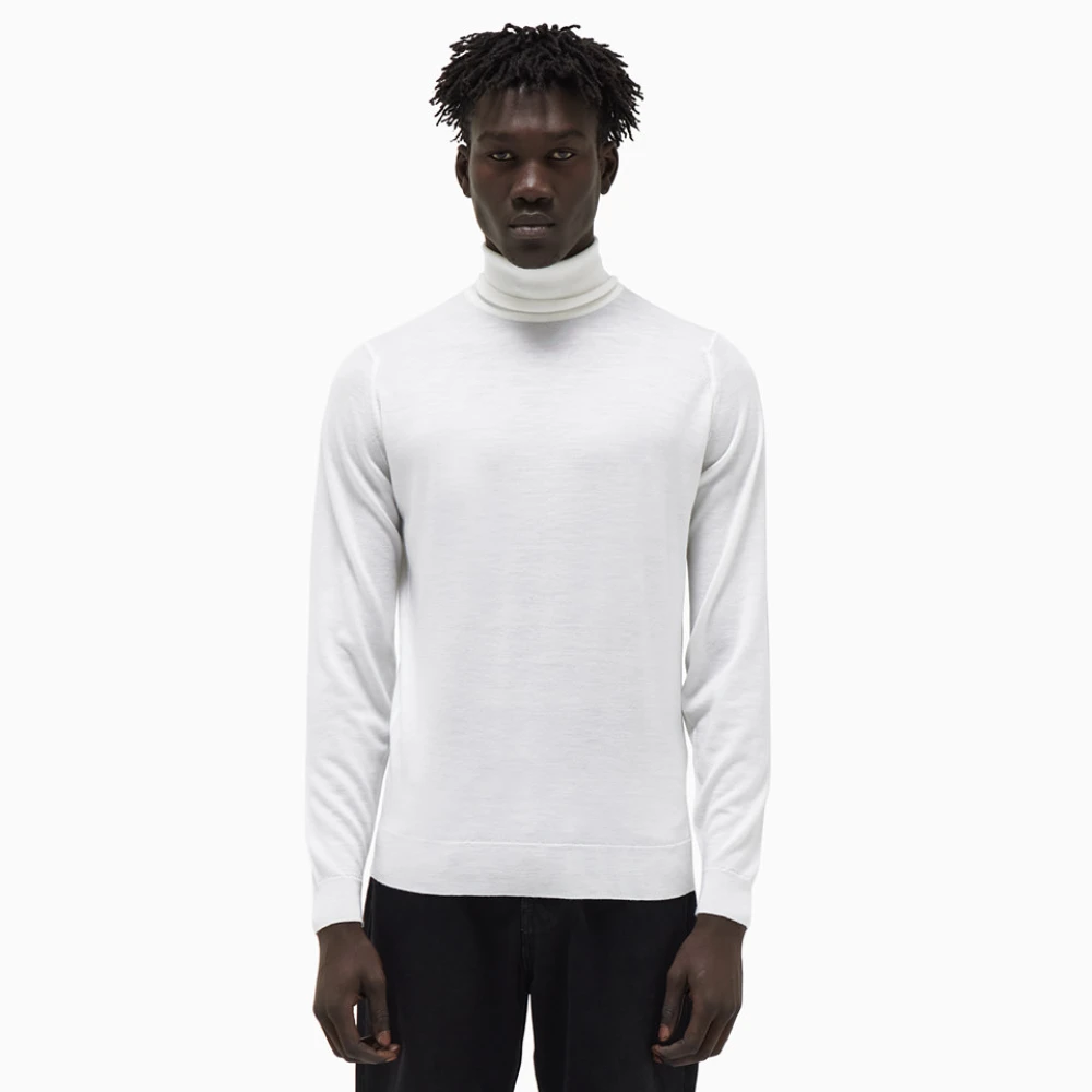 John Smedley Effen Kleur Woltrui White Heren