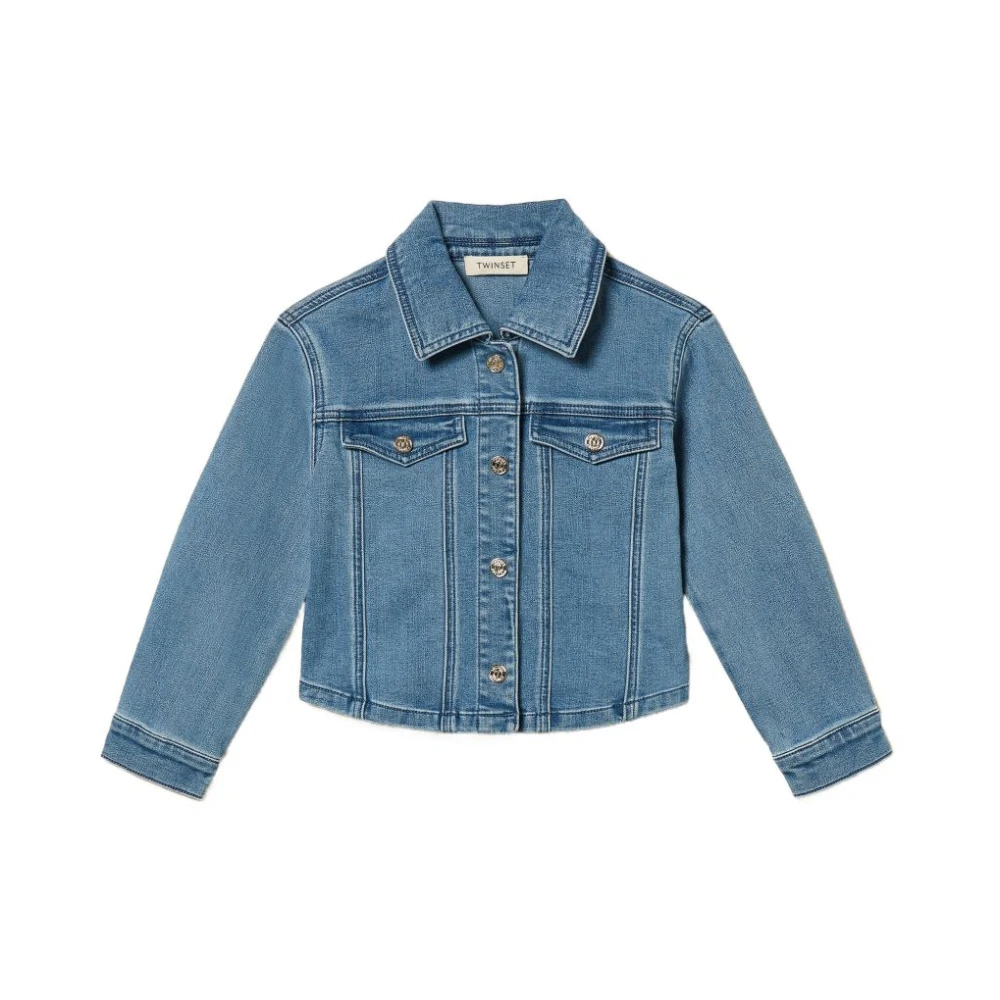 Twinset Girls Blue Giubbino In Denim - Light Jackets - 6 Y - Kids