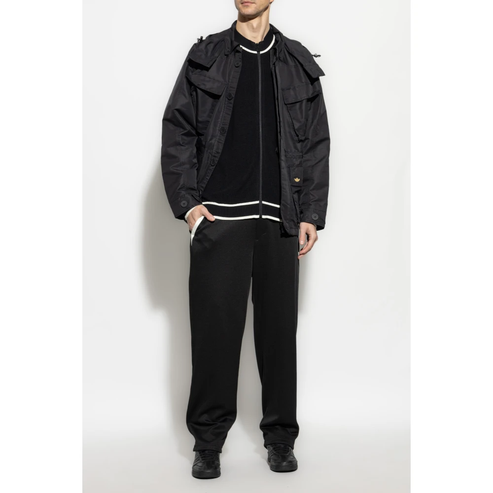 adidas Originals Broek met logo-vormige applicatie Black Heren