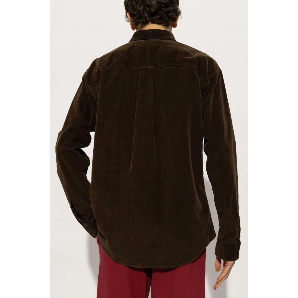 Dsquared2 Ribfluwelen overhemd Brown Heren