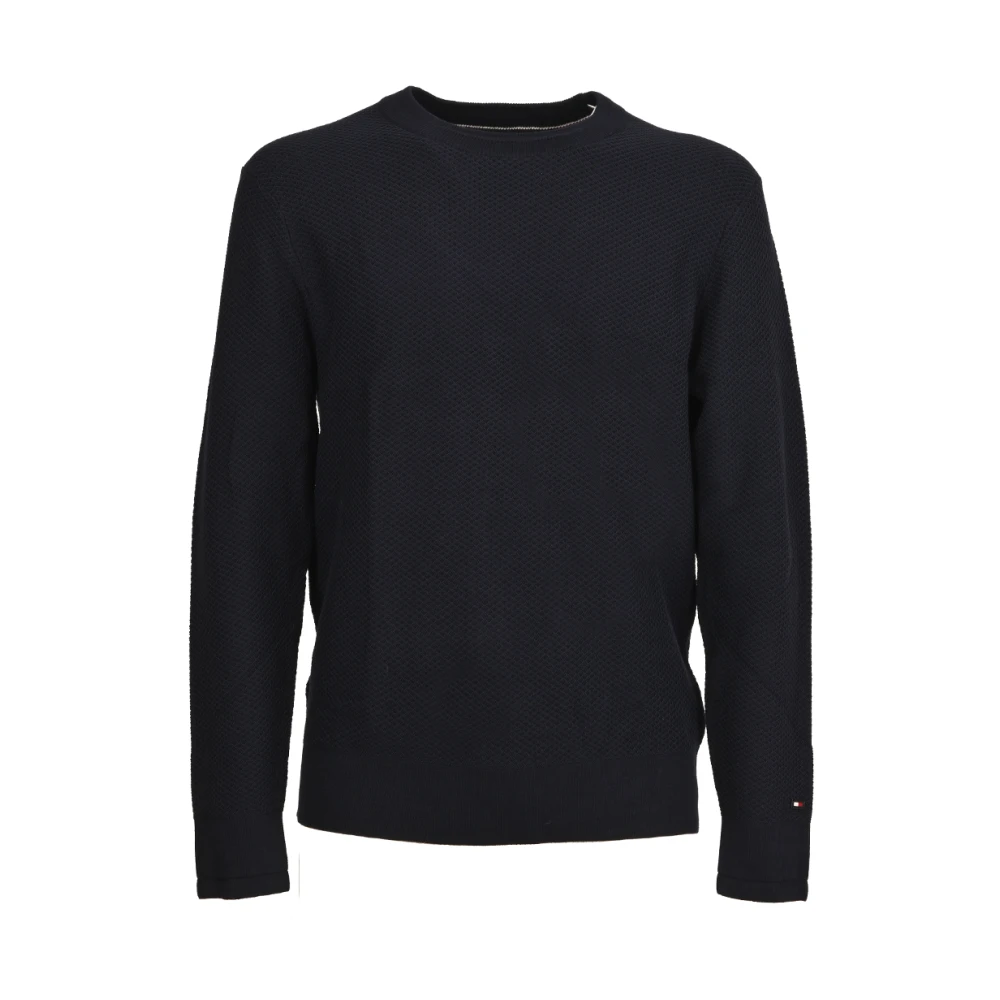 Tommy Hilfiger Katoenen Trui met Merklogo Detail Blue Heren