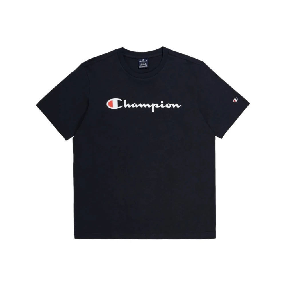 Champion Legacy Big Printed Logo Tee Black Heren