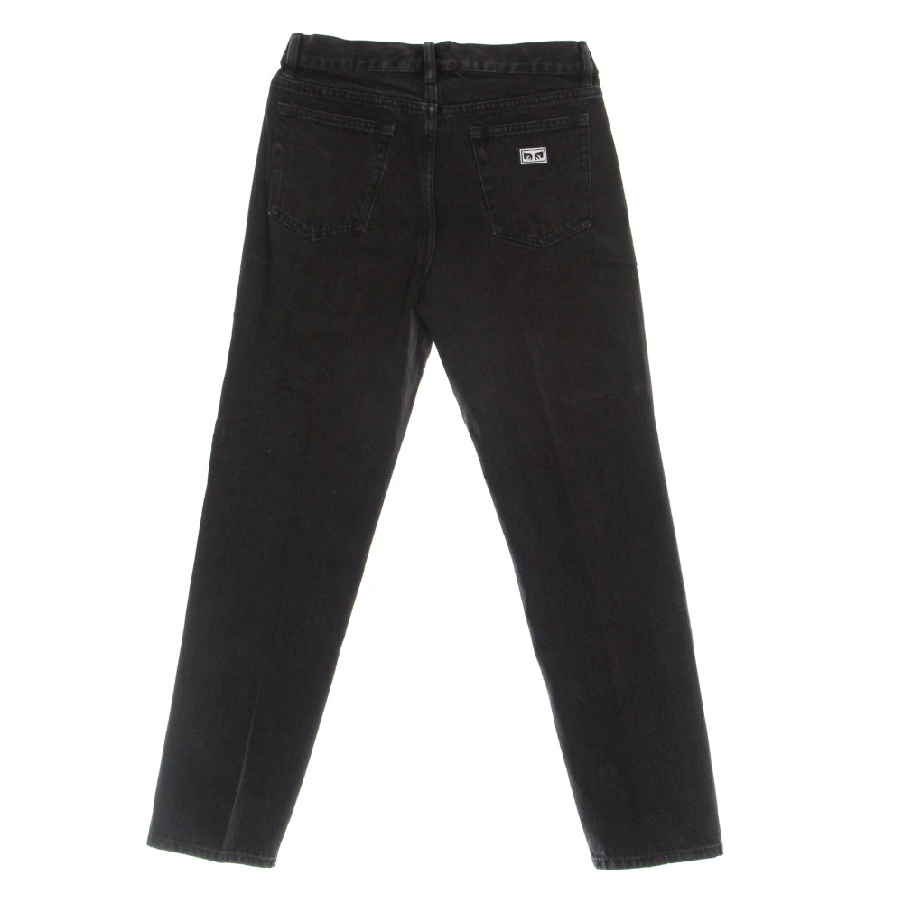 Obey Denim Jeans met Regular Fit Black Heren