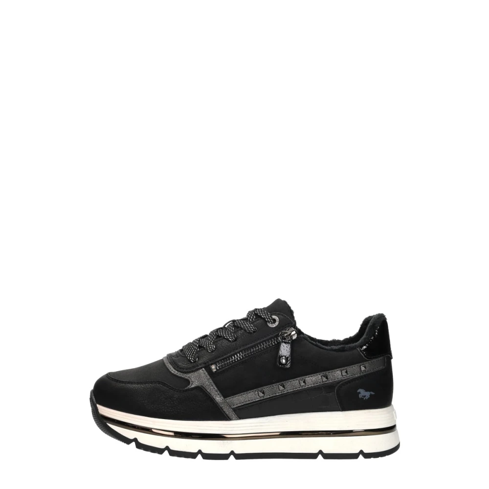 Mustang Sneakers Laag Dames Schoenen Zwart