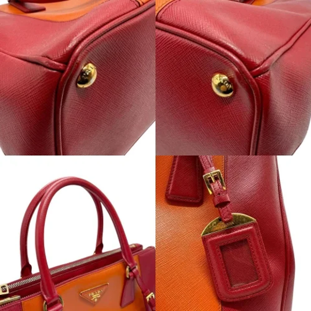 Prada Vintage Pre-owned Leather shoulder-bags Orange Dames