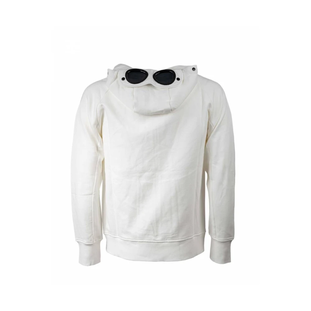 C.P. Company Diagonaal verhoogde fleece capuchontrui White Heren