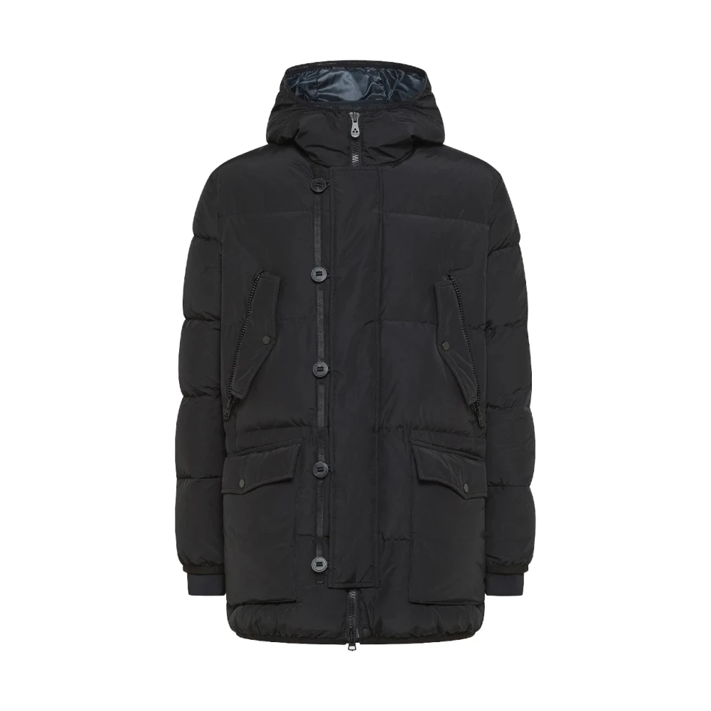 Peuterey Homme Noir Manteaux, Taille: 2XL Long Parka