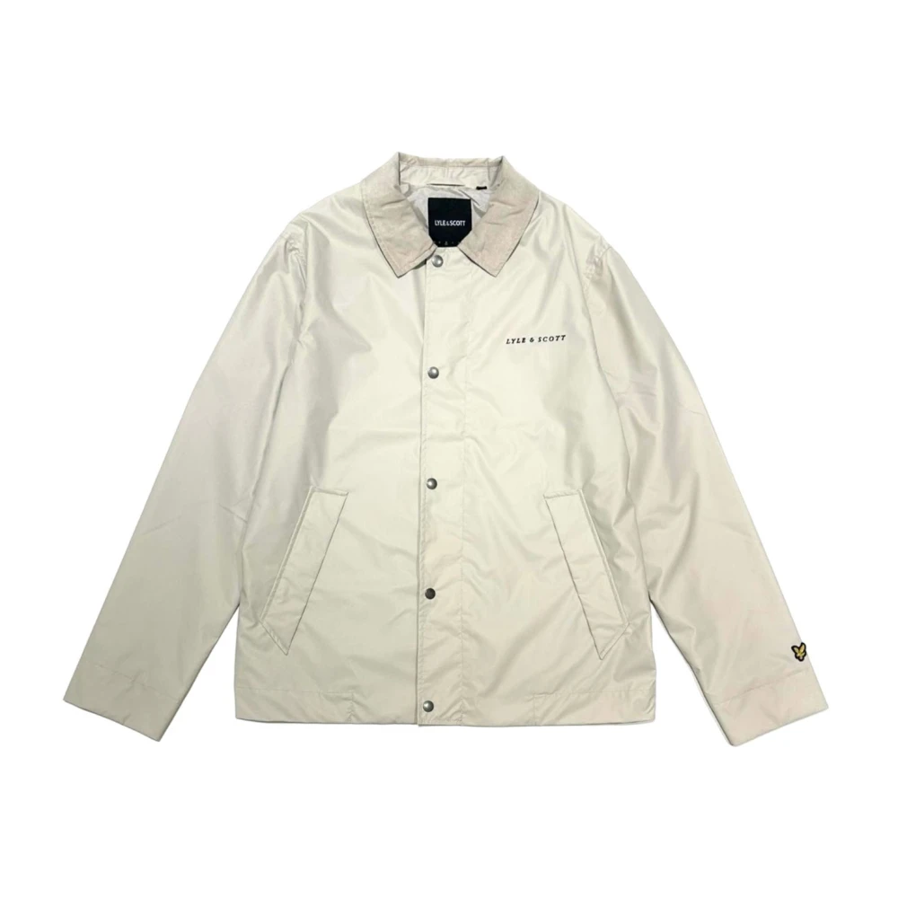 Lyle & Scott Beige Bomull Coach Jacka Beige, Herr